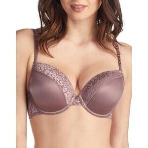 Le‎ Mystere Safari Plunge T Shirt Bra 32DD Pink Mink Underwire Style 9978